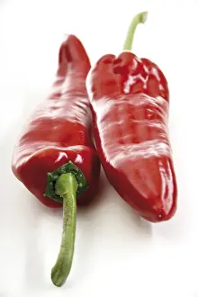 Hot Food Photography Prints: Two Chilli Peppers