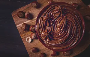 Chocolate Mousse Prints: Chocolate nut paste, mousse, pasta