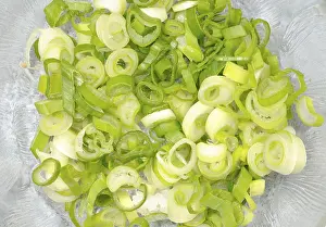 Balanced Diet Ingredients Prints: Chopped spring onions