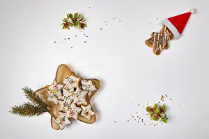 Full Frame Christmas Photo Prints: Christmas, background, with biscuits and decorations
