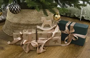 Christmas Present Ideas Prints: Christmas presents are under the tree