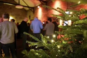 Advent Celebration Europe Prints: Christmas tree with string lights