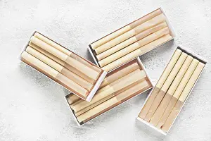 Hand Rolled Cigarettes Prints: Cigarette casings, packed in boxes
