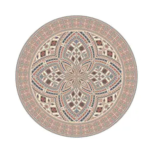 Traditional Arabic Pattern Prints: Circular pattern in traditional Palestinian style