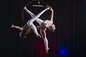 Aerial Photography Prints: Circus actress acrobat performance
