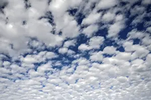 Desolate Landscape Prints: Cirrocumulus clouds in the sky