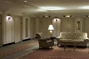 Modern Hotel Architecture Prints: Classic elevator lobby interior of a hotel