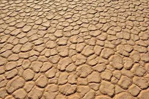 Sahara Desert Landscape Prints: Clay pan or playa, broken surface