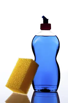 Still Life Studio Photography Prints: Cleaning agent with a sponge