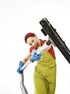 Cleanliness And Hygiene Prints: Cleaning lady at work