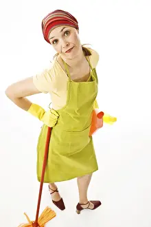 Professional Cleaner Prints: Cleaning lady at work