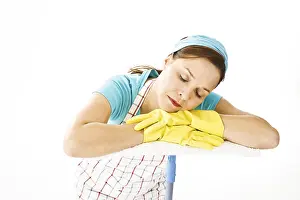 Cleaning Lady At Work Prints: Cleaning lady at work