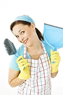 Cleanliness And Hygiene Prints: Cleaning lady at work