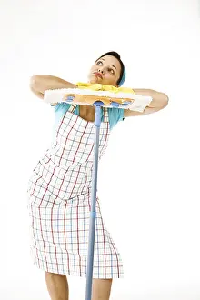 Spring Cleaning Prints: Cleaning lady at work