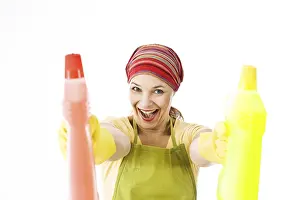 Cleanliness And Hygiene Prints: Cleaning lady at work