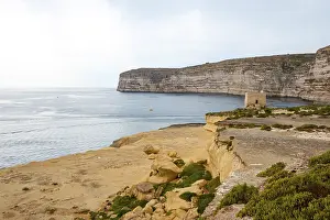 Steep Cliff Line Scenery Prints: Cliffs at the coast of Malta