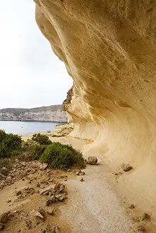 Deserted Beaches Prints: Cliffs at the coast of Malta
