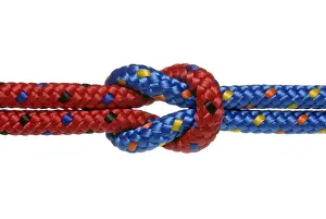Studio Shot Details Prints: Two climbing ropes bound together