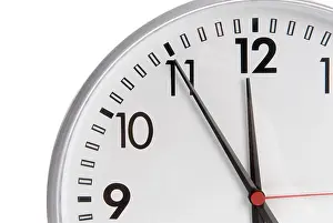 Time Pressure Symbol Prints: Clock is on 5 before 12