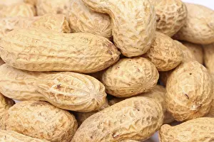Studio Shot Of Peanuts Prints: Close-up of some peanuts. background of some peanuts