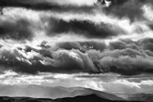 Cloudy Atmospheric Landscapes Prints: Cloud atmosphere in the mountains