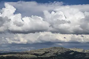 Overcast Sky In Europe Prints: Cloud atmosphere over mountains
