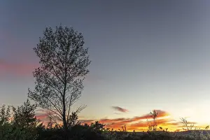Cevennes National Park Scenery Prints: Cloud and clear sky during a sunset