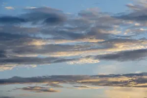 Evening Sun Germany Prints: Cloud formation in front of sunset, Germany