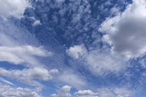 Empty Landscape Photography Prints: Cloud formations, background image, Germany