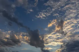 Evening Sky Germany Prints: Cloud formations in the evening sky