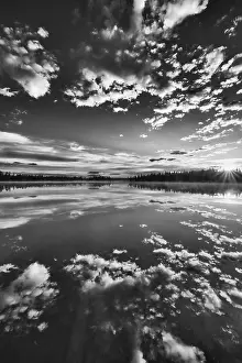 Prints of Cloud reflection in a forest lake, Norrbotten, Lapland, Sweden, July 2017 Lake Prints: Cloud Reflection Print - Norrbotten, Lapland, Sweden