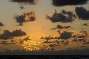 Empty European Shoreline Prints: Clouded sky at the Atlantic Ocean