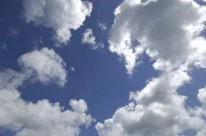 Blue Horizon View Prints: Clouds