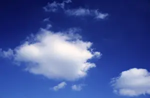 Cloudy Atmosphere Prints: Clouds in a blue sky