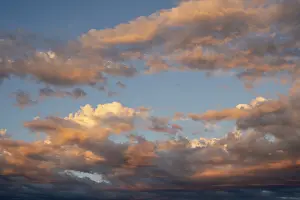 Evening Sun Clouds Prints: Clouds illuminated by the evening sun