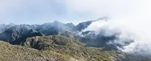 Cloudy Alps Prints: Clouds passing over the ridge, Oberer Klaffersee