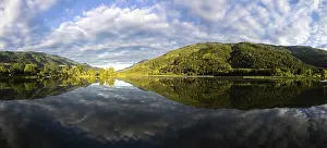 Cloudy Lake Reflections Prints: Clouds are reflected in the lake