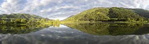 Austria Landscape Photography Prints: Clouds are reflected in the lake