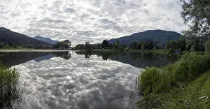 European Panoramic Views Prints: Clouds are reflected in the lake