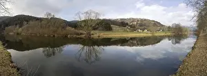 Images Dated 9th March 2024: Clouds are Reflected in the River Print, Stubenberg, Austria
