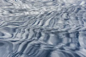 Blue Wave Pattern Prints: Clouds reflected on the surface of the sea