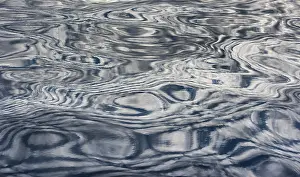 Blue Wave Pattern Prints: Clouds reflected on the surface of the sea