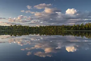 Sweden Landscape Photography Prints: Clouds reflected on the water surface