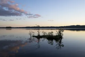 Evening Mood Landscape Prints: Clouds reflected on the water surface