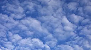 Cloudy Sky Europe Prints: Cloudscape of altocumulus clouds