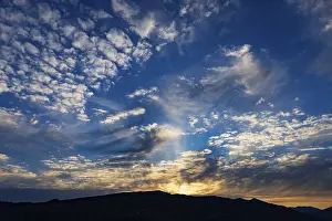 Sunrise In Austria Prints: Cloudscape of altocumulus clouds at dawn
