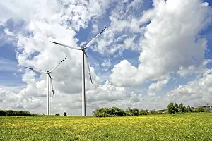 Wind Wheel Rotation Prints: Cloudy Eco Power