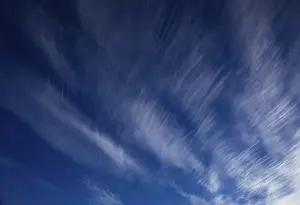 Cloudy Blue Skies Prints: Cloudy sky, cirrus clouds or feather clouds