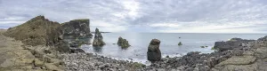 Icelandic Rock Formations Prints: Coast and cliffs, Valahnukarmol