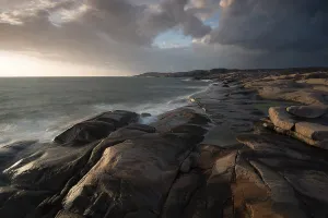 Evening Coastal Scene Prints: Coast, Ramsvik in Smogen, Bohuslan